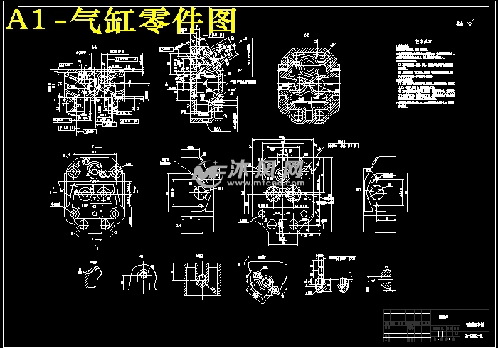 气缸零件图