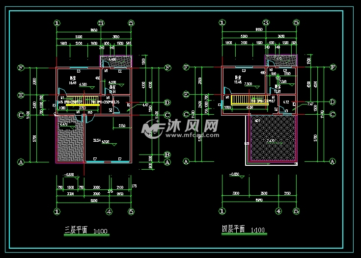 一套简易的农村自建别墅平面图及立面图 - Aut