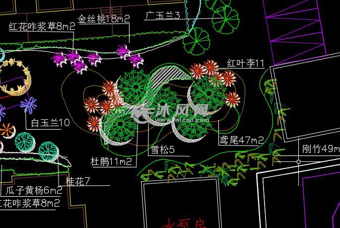 景观节点植物配置图