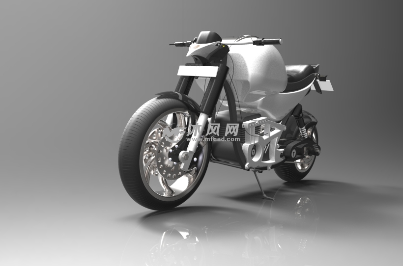 暴力摩托车概念产品设计 - solidworks交通工具