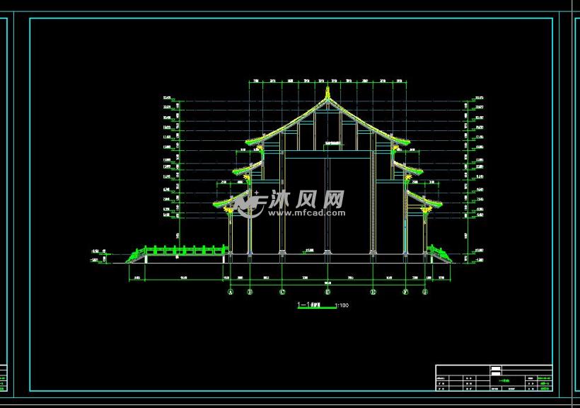 河北省某地某三重檐大雄宝殿建筑设计施工图