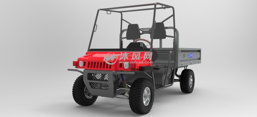 动农用车设计模型 - solidworks交通工具模型下