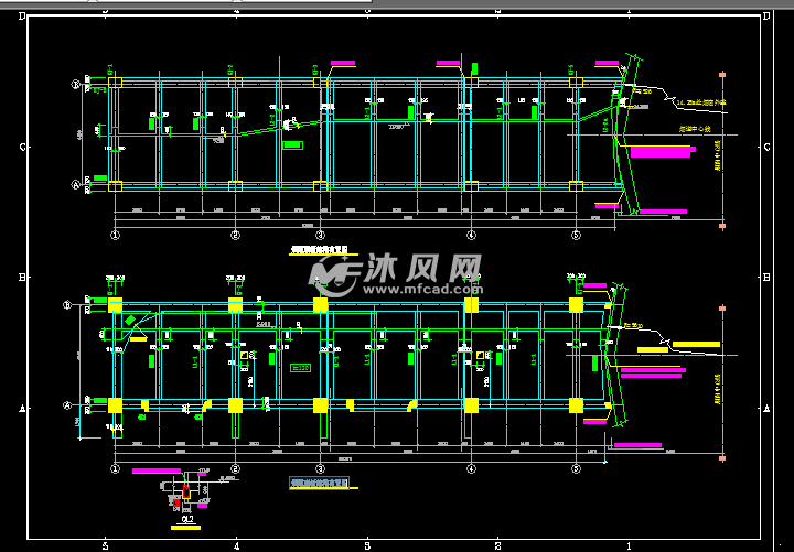 烟囱烟道施工图 - cad车间厂房建筑图纸下载,免