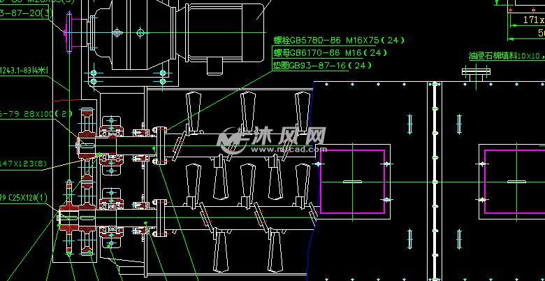 jsl-100双轴搅拌机总装配图