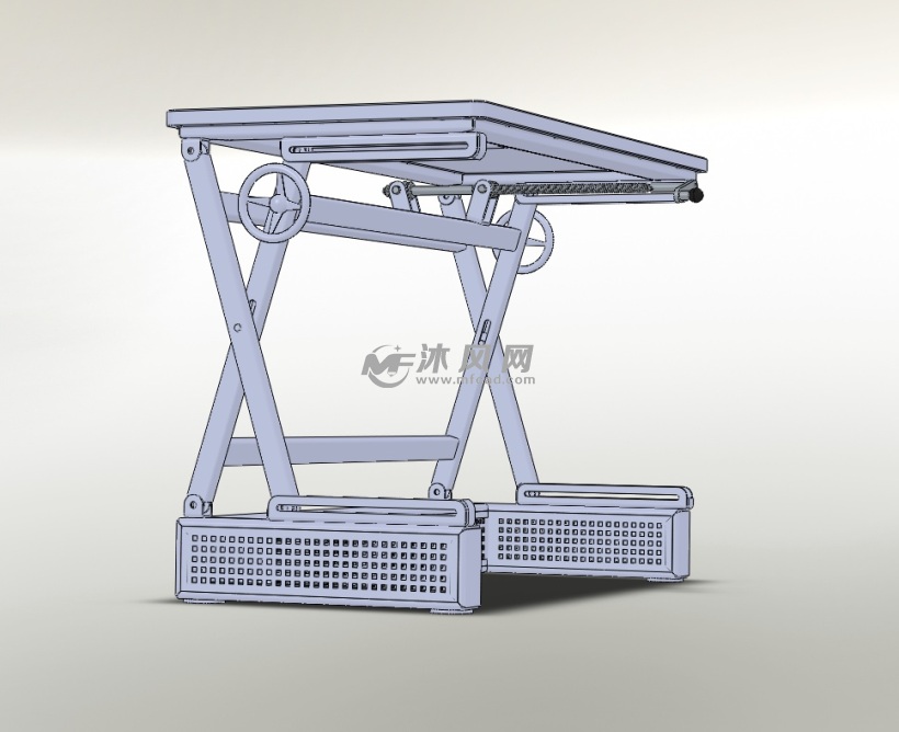 滑槽升降办公桌