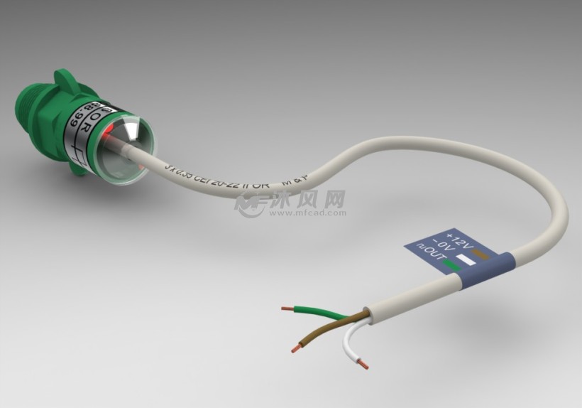 12V接近开关传感器医院-solidworks电气设备弱模型图纸电图片
