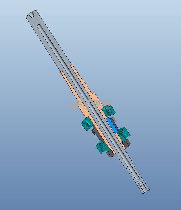笔杆绞牙模具结构图 - ProE办公用品类模型下