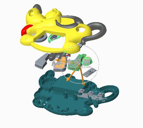 小狗音乐玩具模型(包括结构) - ProE玩具公仔类