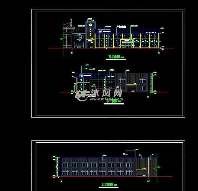 某地汽车4S店建筑图纸 - cad办公研发建筑图纸