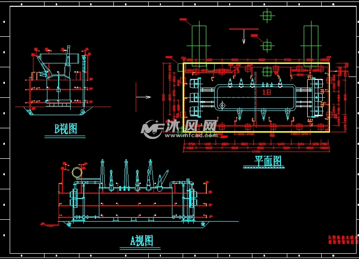 某所区室外变压器水喷雾管道全套cad施工详情图