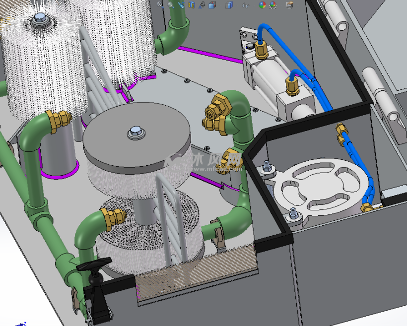 消防水管清洗机模型 - solidworks机械设备模型