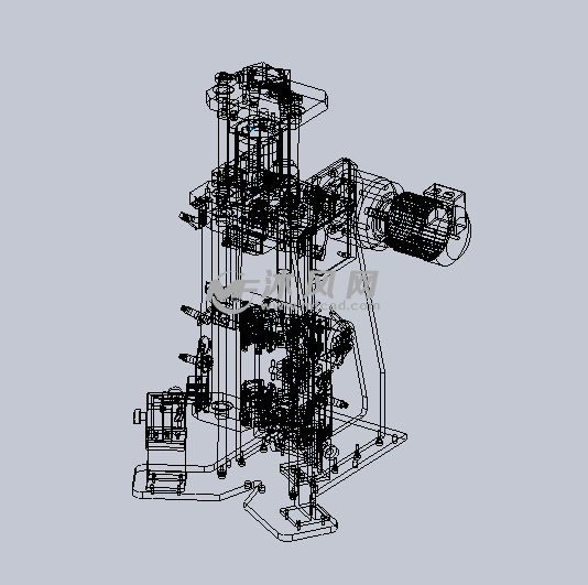 液压压力机(定位工装)设计模型 - solidworks机
