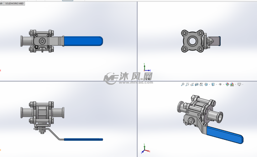 零部件模型 阀体 球阀