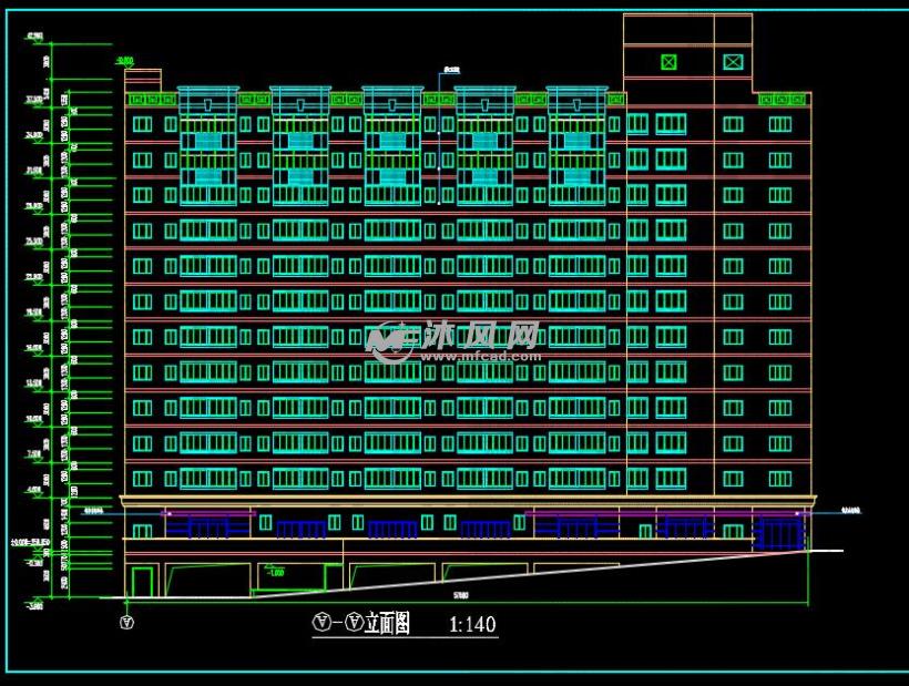 某中学宿舍楼建筑施工图图纸