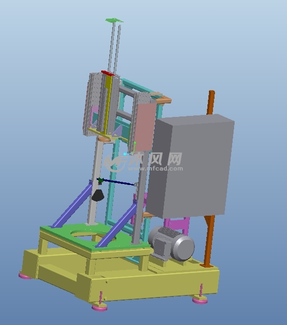 自动化设备简要结构3d模型_proe设计