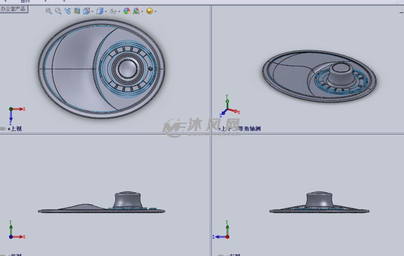 未来3d鼠标设计模型三视图