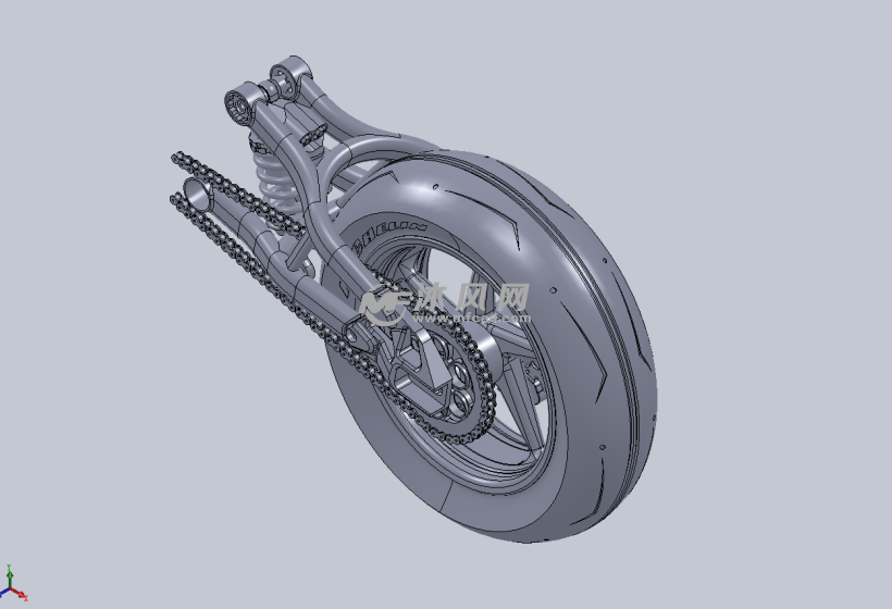 摩托车后轮设计