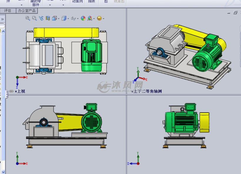 皮带传动机设计模型 - solidworks机械设备模型