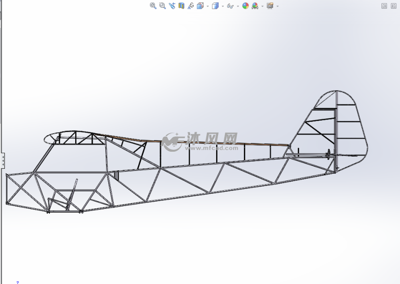 飞机主体框架构件铝钢架模型