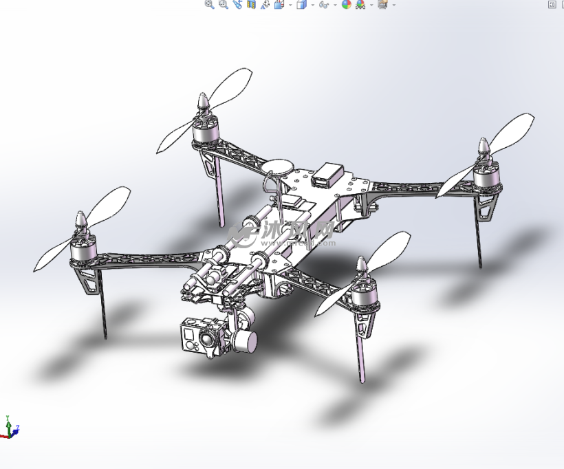 四旋翼遥控无人机SW模型