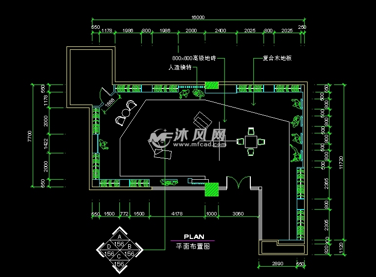 7款不同面积的服装店平面设计图及多款挂衣柜立面图