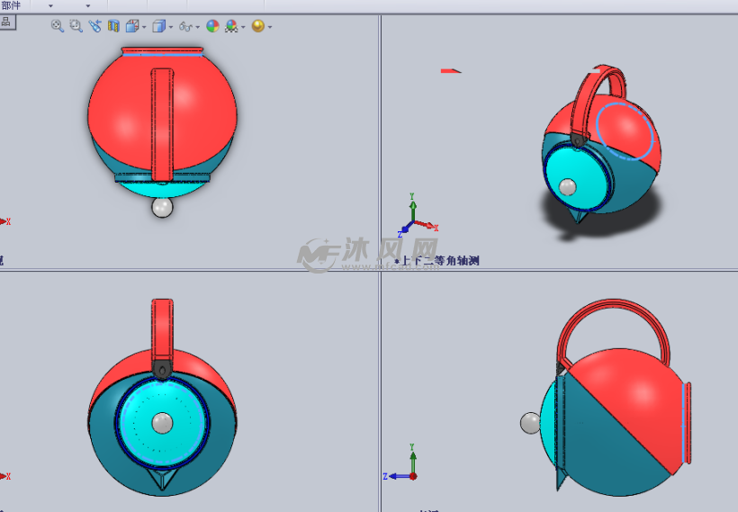 壶茶(咖啡)设计模型 - solidworks生活用品类模型下载 - 沐风图纸