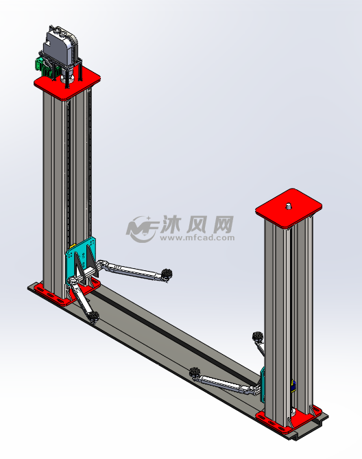 车辆维修举升装置,车辆维修举升装置模型 - solidworks机械设备模型