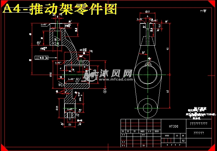 solidworks基础零件图,solidworks零基础图 推动架机械加工及钻扩铰φ32孔夹具设计【solidworks】【原创】