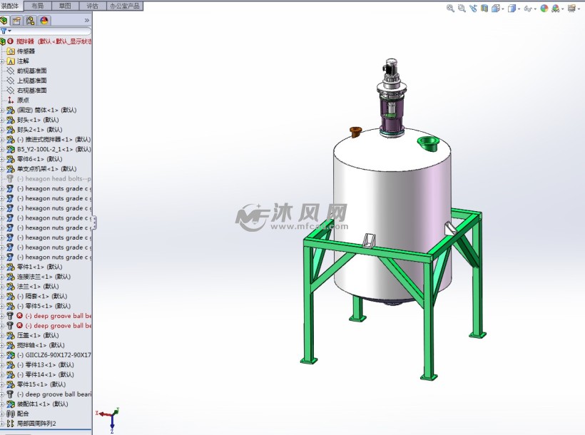 搅拌器的设计推进式搅拌器工业用搅拌器含solidworks原创