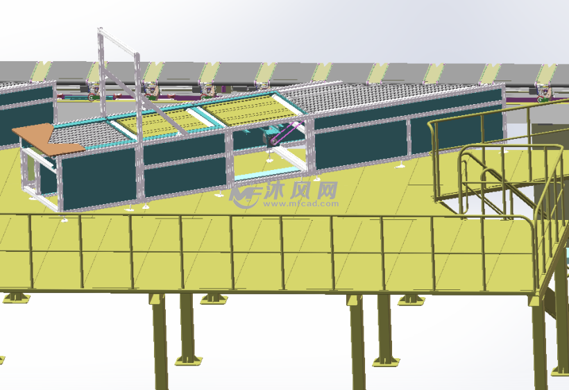 交叉带分拣机交叉带式分拣系统 - solidworks机