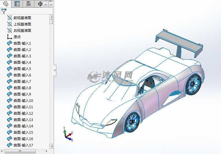 极速专业赛车模型设计 - solidworks交通工具模型下载