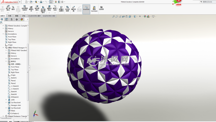solidworks图片做浮雕,solidworks图片转浮雕 球体浮雕模型 - solidworks玩具公仔类模型下载