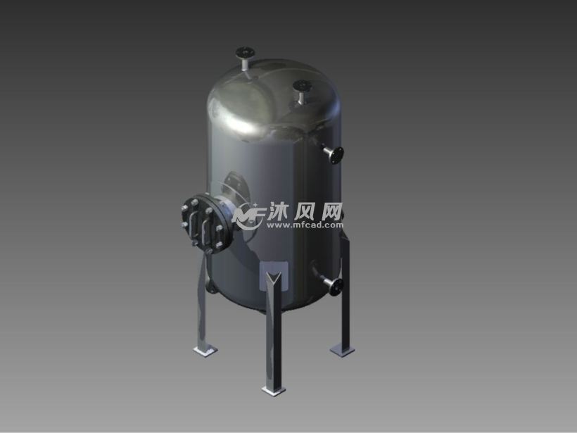 化工储罐模型设计图纸 - solidworks机械设备模