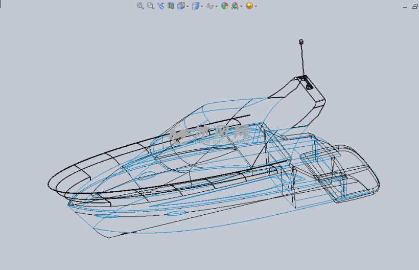 私人豪华快艇模型设计图纸