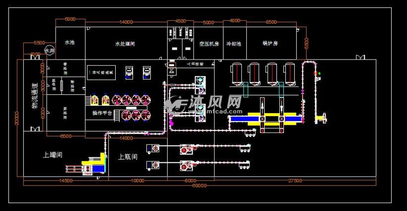 易拉罐饮料生产线设备车间布局