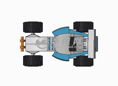积木玩具卡丁车模型 - ProE玩具公仔类模型下