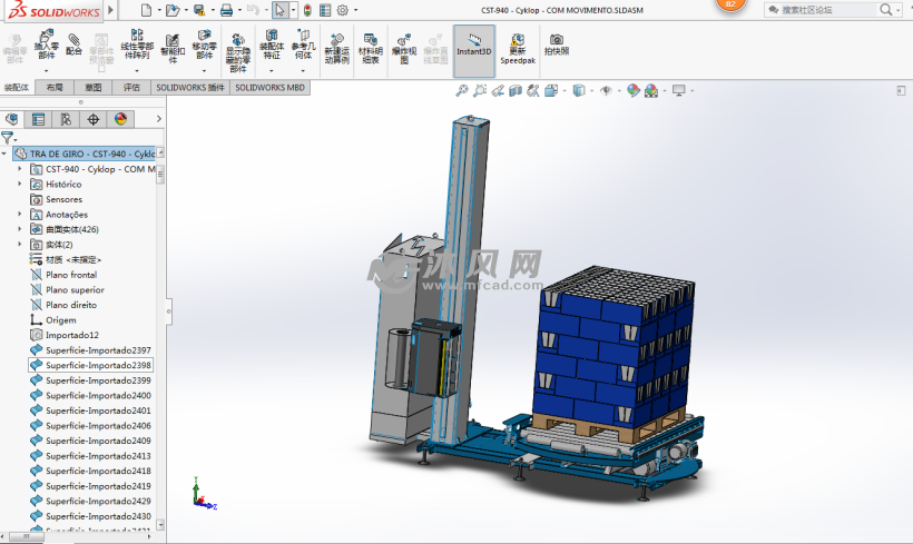 包装机模型设计图纸 - solidworks机械设备模型
