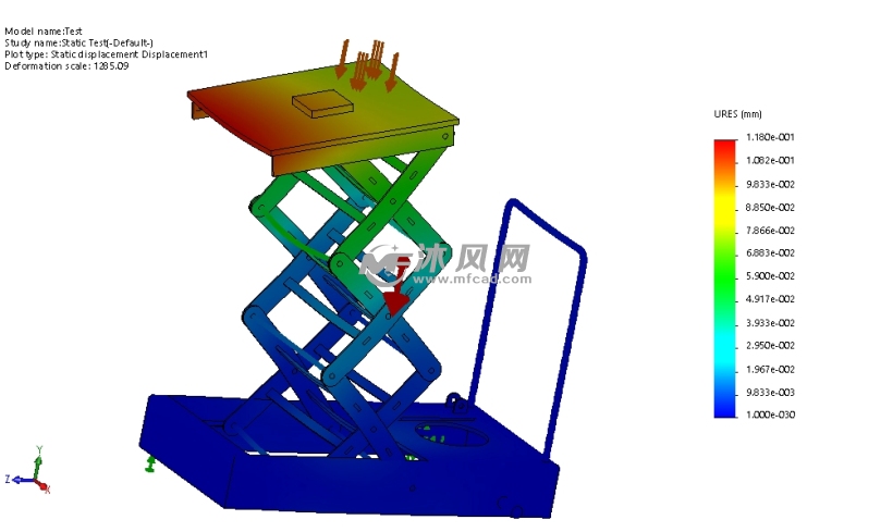 剪刀升降机与液压机械臂组合 - solidworks机械