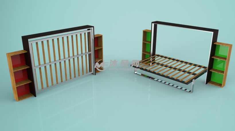 可收拢的折叠床家具设计模型 - solidworks生活