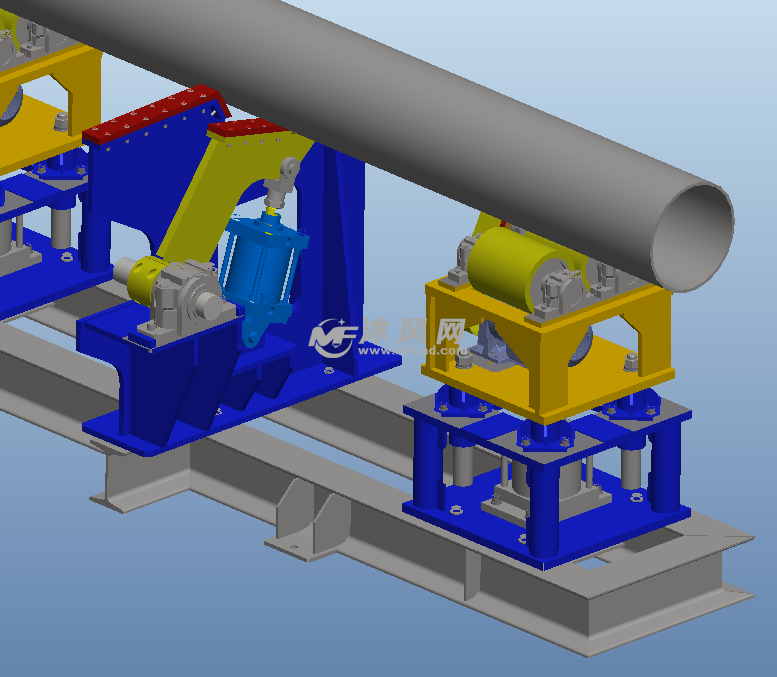 管道输送设备 - proe机械设备模型下载 - 沐风图纸