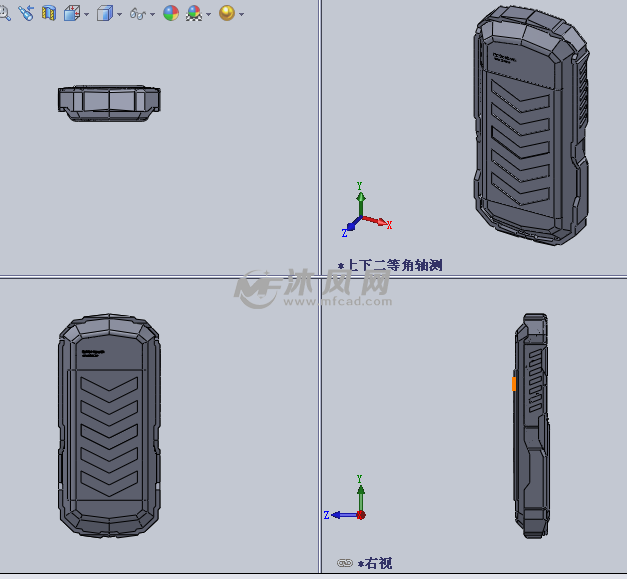 苹果手机电话展示架设计模型三视图