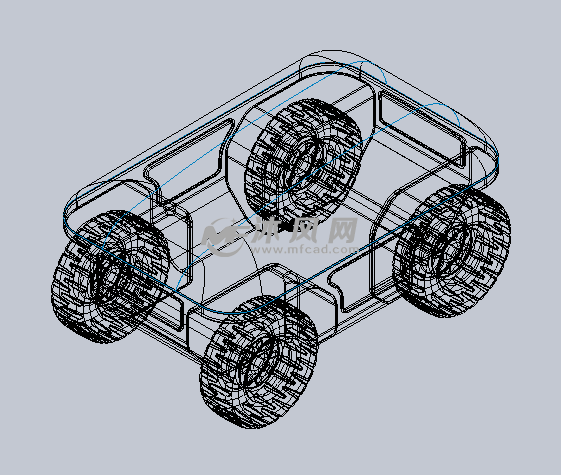 四轮驱动的机器人底盘设计模型 - solidworks机