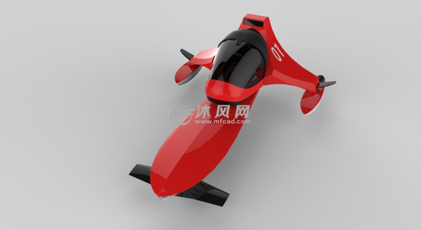 速度快的摩托艇(概念)设计模型 - solidworks交