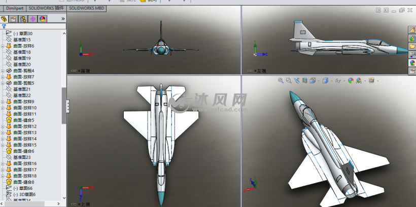 中国FC-1枭龙战斗机(原创) - solidworks军工用