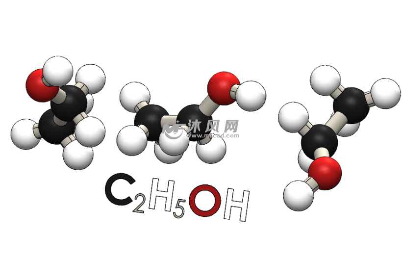 乙醇球棍模型