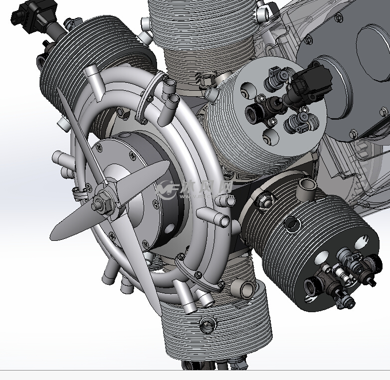 两轴行星发动机 - solidworks机械设备模型下载