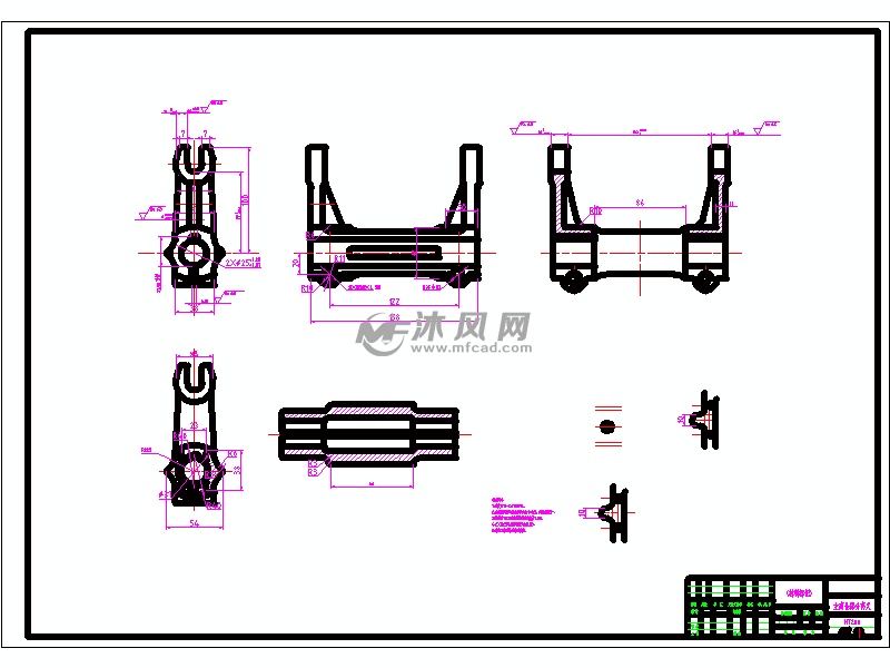 k571主离合器分离叉-工序10 铣两个叉口槽(u型槽)