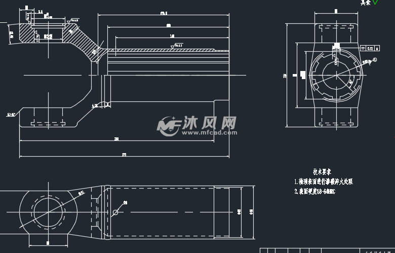 滑动叉设计 - 其他autocad机械图纸 - 沐风图纸