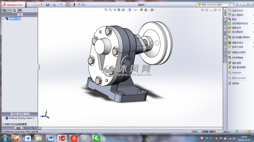 齿轮油泵solidworks三维模型