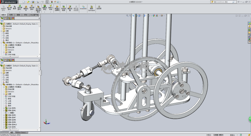 无碳小车3d模型设计图纸 solidworks机械设备模型下载 沐风图纸